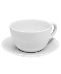 Чашка чайная Porland Soley Alumilite 320 мл с блюдцем 160 мм (в наборе 6 шт)